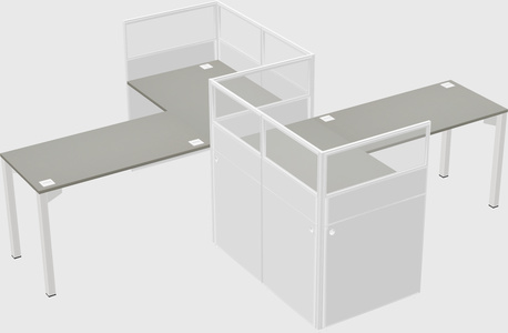 L-shape cubicles