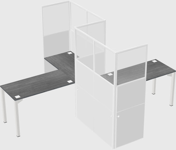L-shape cubicles