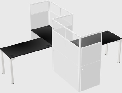L-shape cubicles