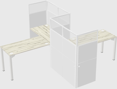 L-shape cubicles
