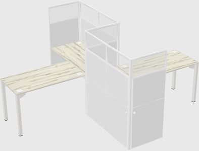 L-shape cubicles