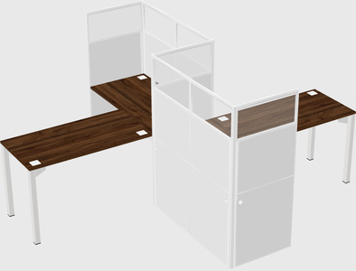 L-shape cubicles