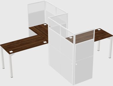 L-shape cubicles