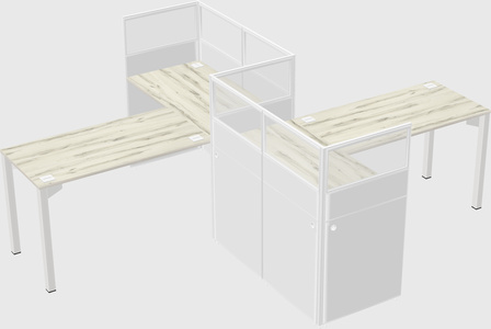 L-shape cubicles