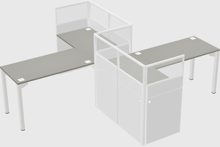 L-shape cubicles