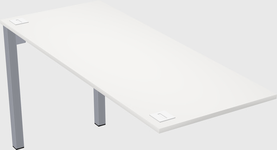 Desk return - metal base - wooden & panel systems