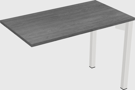Retour de bureau - base en métal - systèmes en bois et panneaux