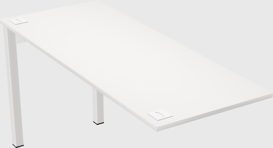 Desk return - metal base - wooden & panel systems