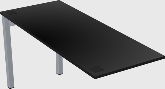 Desk return - metal base - wooden & panel systems
