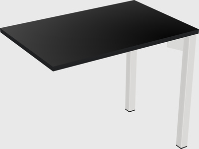 Desk return - metal base - wooden & panel systems