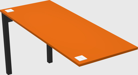 Desk return - metal base - wooden & panel systems