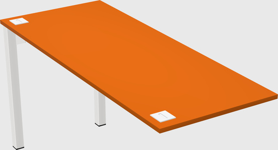 Desk return - metal base - wooden & panel systems