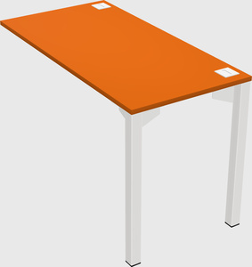 Retour de bureau - base en métal - systèmes en bois et panneaux