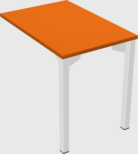 Desk return - metal base - wooden & panel systems