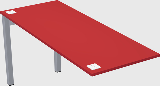 Desk return - metal base - wooden & panel systems