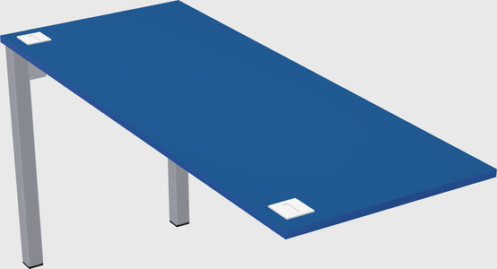 Desk return - metal base - wooden & panel systems