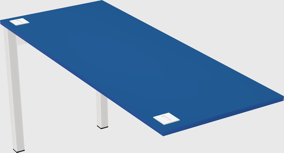 Desk return - metal base - wooden & panel systems