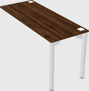 Retour de bureau - base en métal - systèmes en bois et panneaux