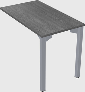 Retour de bureau - base en métal - systèmes en bois et panneaux