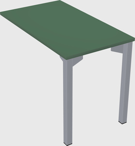 Retour de bureau - base en métal - systèmes en bois et panneaux