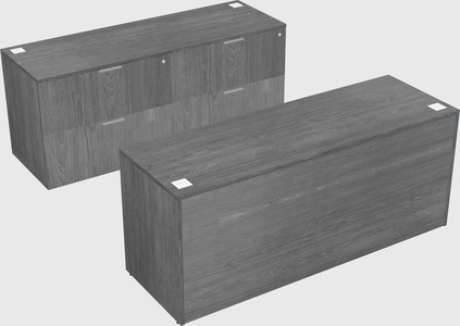 Parallel desk with credenza