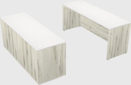 Parallel desk with credenza