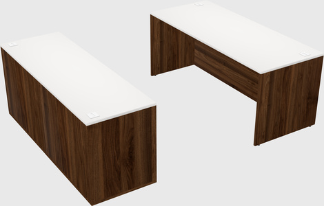 Parallel desk with credenza