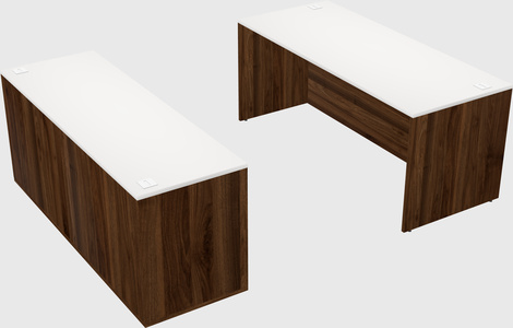 Parallel desk with credenza