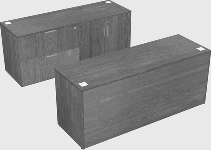 Bureau parallèle avec crédence