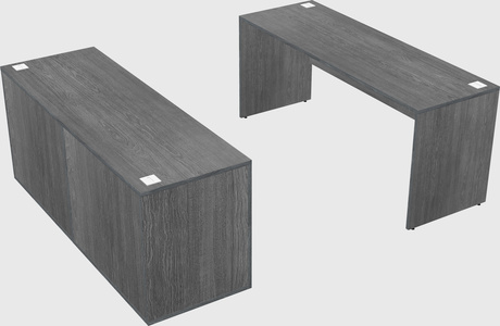 Parallel desk with credenza