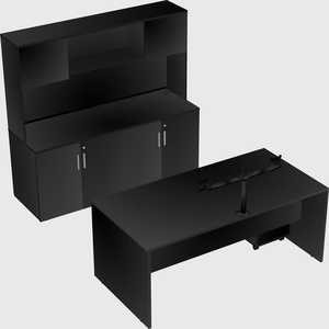 Parallel desk with credenza