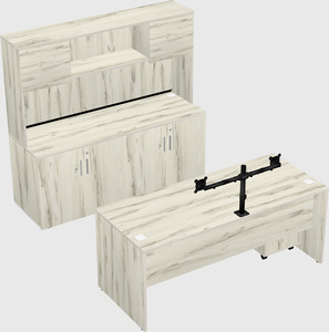 Parallel desk with credenza