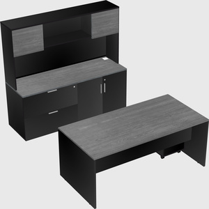Parallel desk with credenza