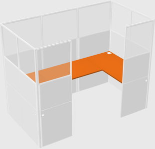 U-shaped cubicle