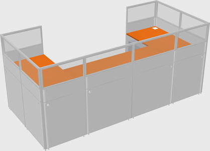 U-shaped cubicle
