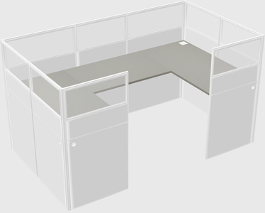 U-shaped cubicle