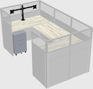U-shaped cubicle