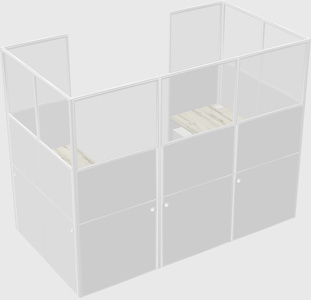 Cabine en u