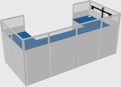 Cabine en u