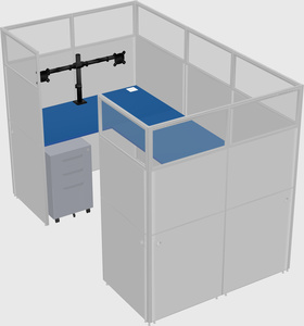 U-shaped cubicle