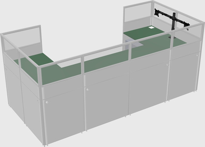 Cabine en u