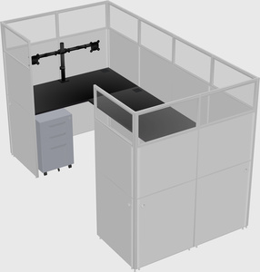 U-shaped cubicle