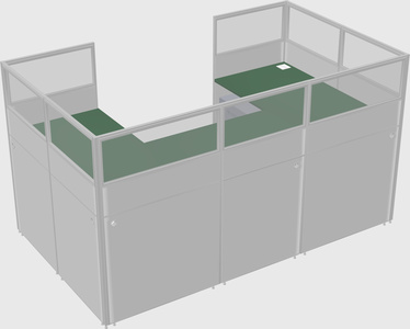 U-shaped cubicle