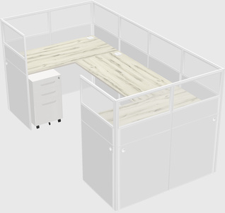 U-shaped cubicle