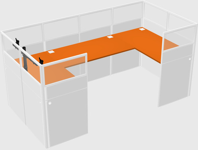 U-shaped cubicle