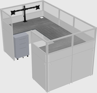 U-shaped cubicle