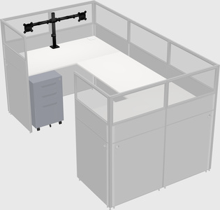 U-shaped cubicle