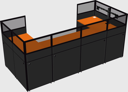 U-shaped cubicle
