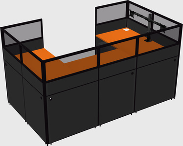 U-shaped cubicle