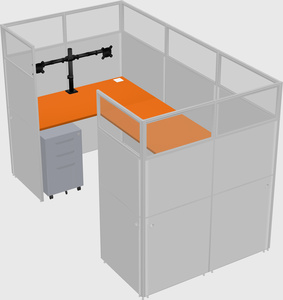 U-shaped cubicle